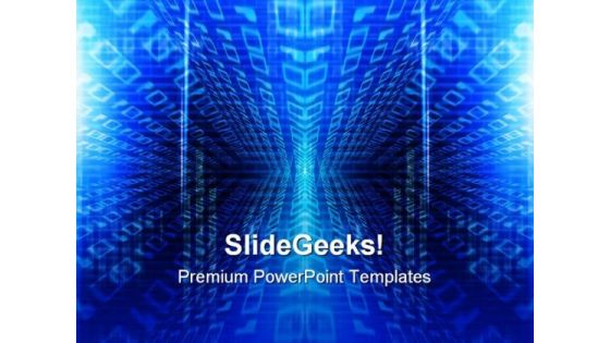 Binary Tunnel Background PowerPoint Themes And PowerPoint Slides 0511