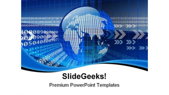 Binary With Abstract Globe PowerPoint Templates And PowerPoint Backgrounds 0311