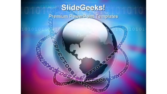 Binary World With Code Globe PowerPoint Templates And PowerPoint Backgrounds 0311