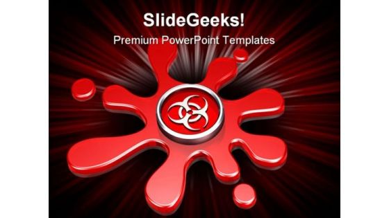 Biohazard And Blood Symbol PowerPoint Templates And PowerPoint Backgrounds 0511