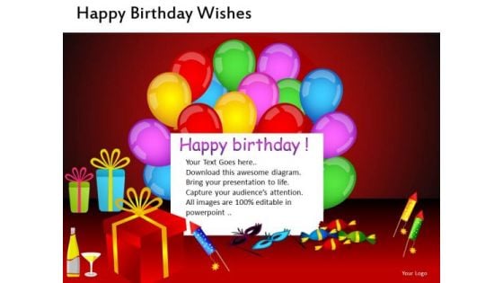 Birthday Celebrations PowerPoint Templates Birthday Balloons Ppt Slides