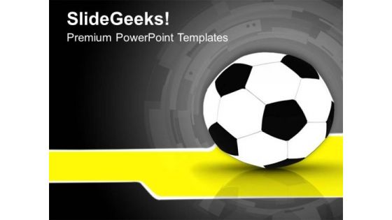 Black And White Football Game Theme PowerPoint Templates Ppt Backgrounds For Slides 0413