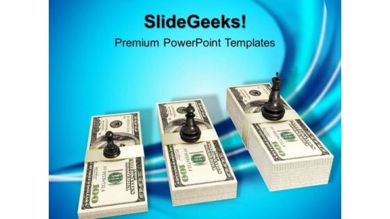 Black King Queen And Pawn Us Dollar Growth PowerPoint Templates And PowerPoint Themes 1012 Black King Queen And Pawn Us Dollar Growth PowerPoint Templates And PowerPoint Themes 1012