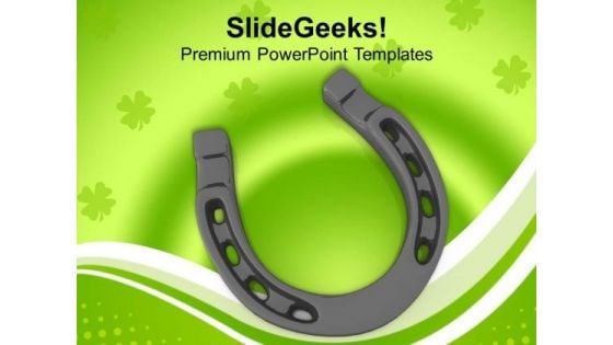 Black Lucky Symbol On Green Background PowerPoint Templates Ppt Backgrounds For Slides 0313 Black Lucky Symbol On Green Background PowerPoint Templates Ppt Backgrounds For Slides 0313