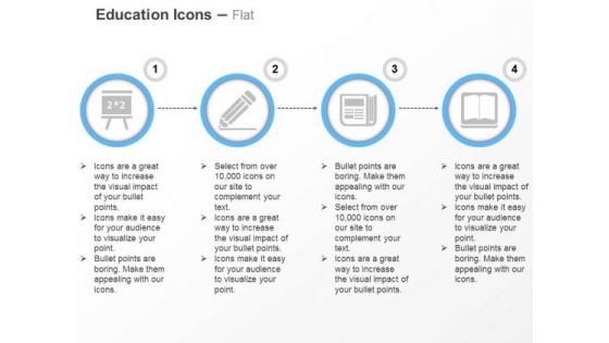 Blackboard Pencil Calculator Book Ppt Slides Graphics