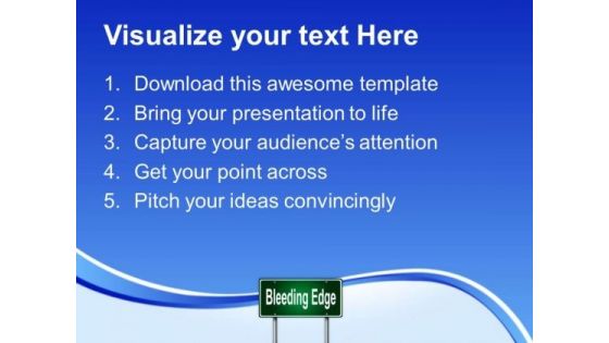 Bleeding Edge Signpost Metaphor PowerPoint Templates And PowerPoint Themes 0312