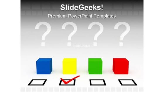 Blind Choise Business PowerPoint Template 0910