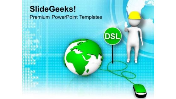 Block And Prevent Unwanted Data By Dsl PowerPoint Templates Ppt Backgrounds For Slides 0713