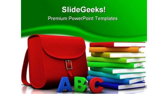 Blocks Abc And Books Education PowerPoint Template 1110