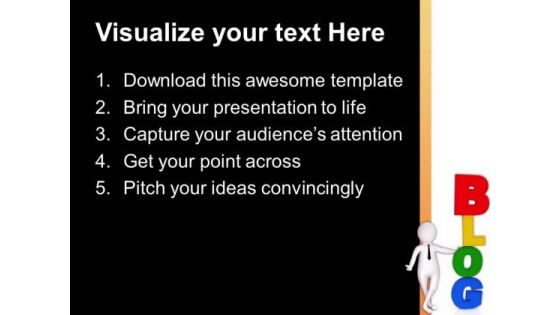 Blog Help To Write Your Views PowerPoint Templates Ppt Backgrounds For Slides 0713