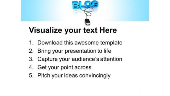 Blog With Mouse Communication PowerPoint Templates And PowerPoint Themes 0912