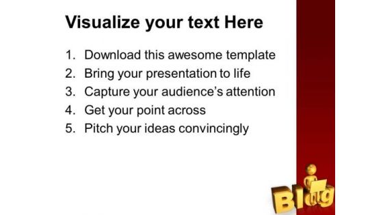Blog Writing Is A New Concept PowerPoint Templates Ppt Backgrounds For Slides 0613
