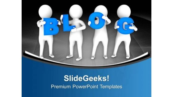 Blog Writing Requried Deep Thoughts Of Topic PowerPoint Templates Ppt Backgrounds For Slides 0713