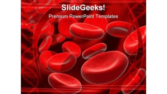 Blood Cells Medical PowerPoint Template 0610