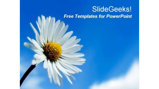 Bloom White Flower PowerPoint Template