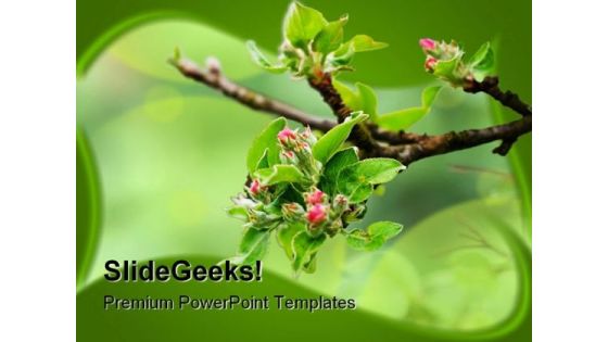 Blossom Beauty Nature PowerPoint Template 0810
