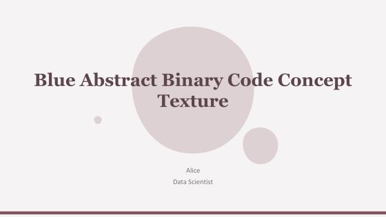 Blue Abstract Binary Code Concept Texture PPT Sample AT