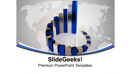 Blue And Gray Bars Business PowerPoint Templates And PowerPoint Themes 1012