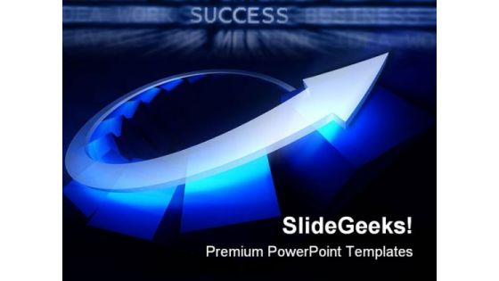 Blue Arrow Success PowerPoint Templates And PowerPoint Backgrounds 0511