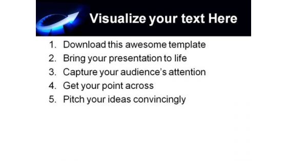 Blue Arrow Success PowerPoint Themes And PowerPoint Slides 0511