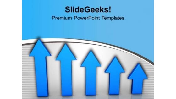 Blue Arrows Showing Upward Growth Trend PowerPoint Templates Ppt Backgrounds For Slides 0213 Blue Arrows Showing Upward Growth Trend PowerPoint Templates Ppt Backgrounds For Slides 0213