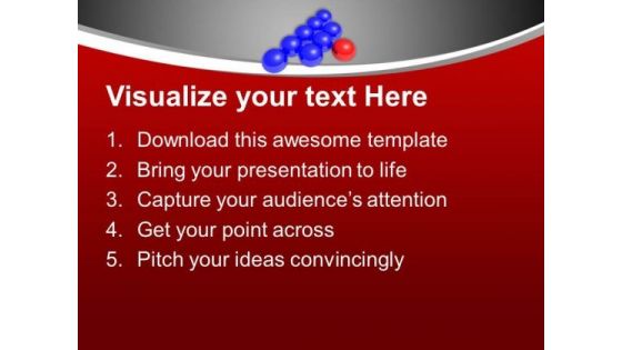 Blue Balls With Red Ball As Leader PowerPoint Templates Ppt Backgrounds For Slides 0213