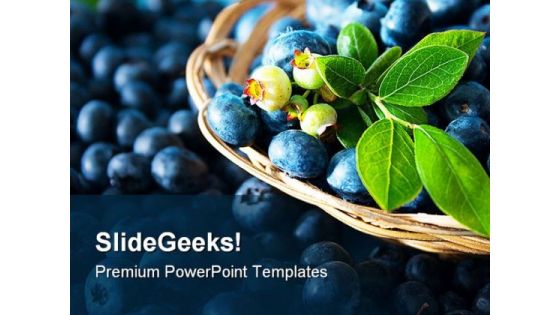 Blue Berries Food PowerPoint Templates And PowerPoint Backgrounds 0211