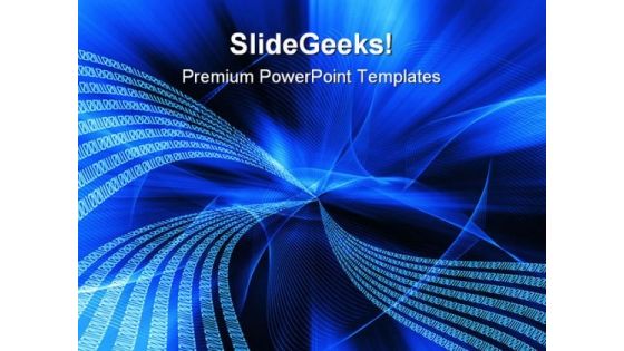 Blue Binary Flow Abstract PowerPoint Templates And PowerPoint Backgrounds 0511