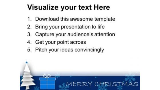 Blue Christmas Background With Gifts PowerPoint Templates Ppt Background For Slides 1112