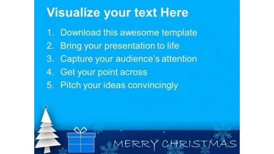 Blue Christmas Background With Gifts PowerPoint Templates Ppt Background For Slides 1112