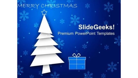 Blue Christmas Background With Gifts PowerPoint Templates Ppt Background For Slides 1112
