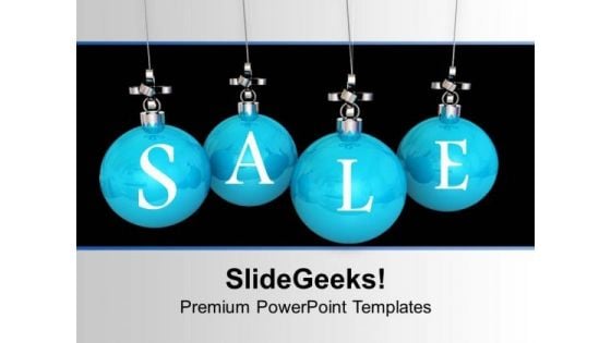 Blue Christmas Balls With Cross Sign Hanging PowerPoint Templates Ppt Backgrounds For Slides 1212