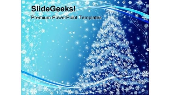 Blue Christmas Tree Background PowerPoint Templates And PowerPoint Backgrounds 0611