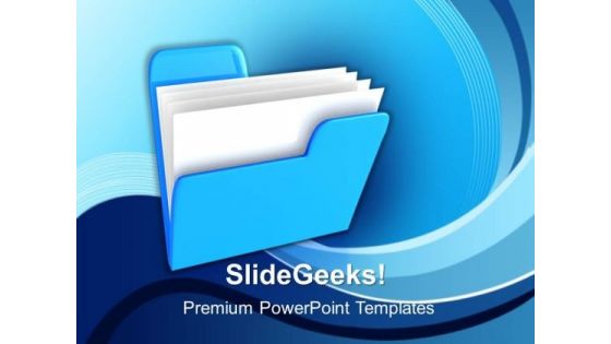 Blue Computer Folder Internet PowerPoint Templates And PowerPoint Themes 0912