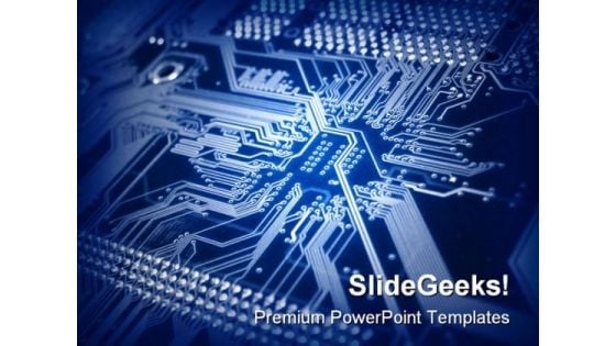 Blue Computer Mainboard Internet Template 1010