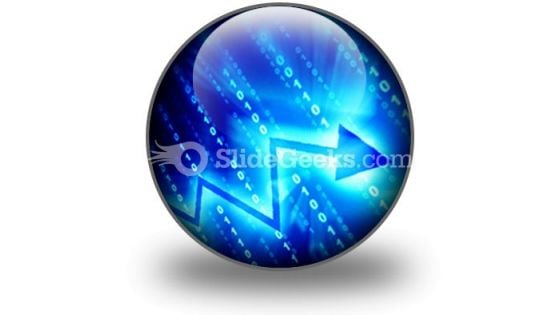 Blue Data Space PowerPoint Icon C