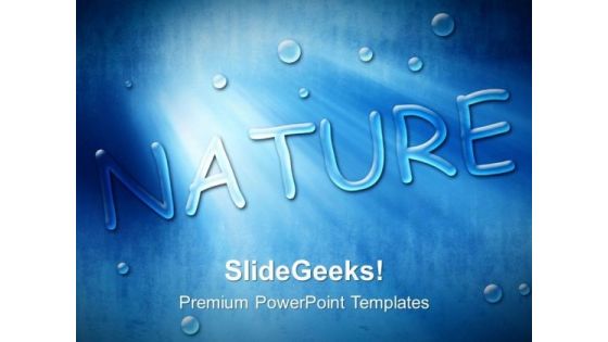 Blue Dew Drops Nature PowerPoint Templates And PowerPoint Themes 0312