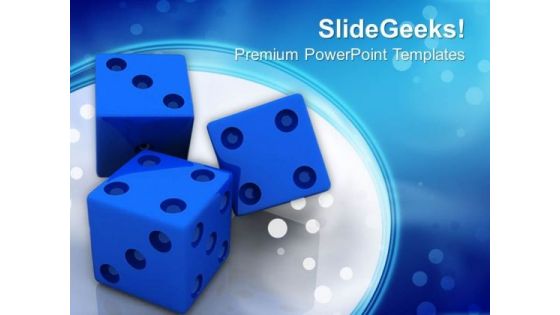 Blue Dices Finance Business PowerPoint Templates And PowerPoint Themes 0612