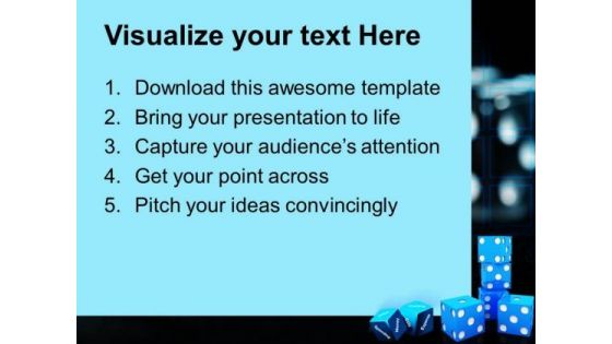 Blue Dices Game PowerPoint Templates And PowerPoint Themes 0912