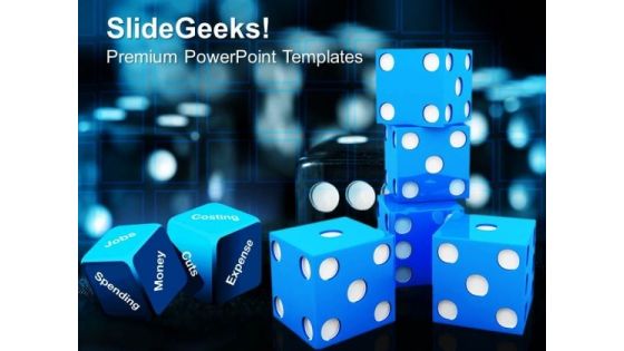 Blue Dices Game PowerPoint Templates And PowerPoint Themes 0912