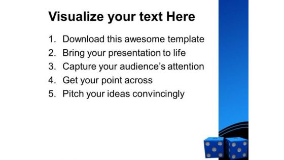 Blue Dices Success PowerPoint Templates And PowerPoint Themes 0712