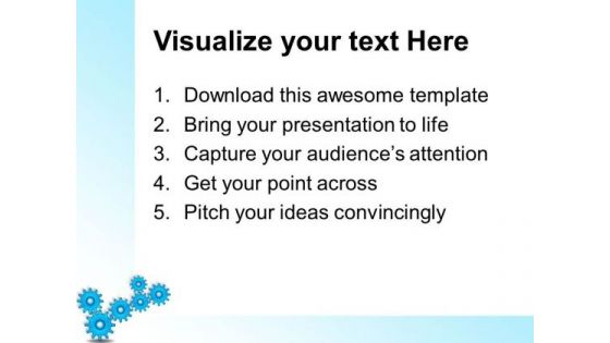 Blue Gears Communication PowerPoint Templates And PowerPoint Themes 0312
