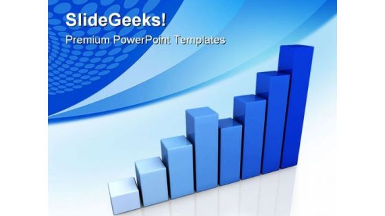 Blue Graph Business PowerPoint Backgrounds And Templates 1210