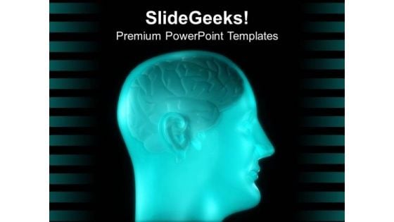 Blue Human Brain Design For Medical Theme PowerPoint Templates Ppt Backgrounds For Slides 0613 Blue Human Brain Design For Medical Theme PowerPoint Templates Ppt Backgrounds For Slides 0613