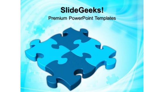 Blue Jigsaw Puzzles Business PowerPoint Templates And PowerPoint Themes 0612