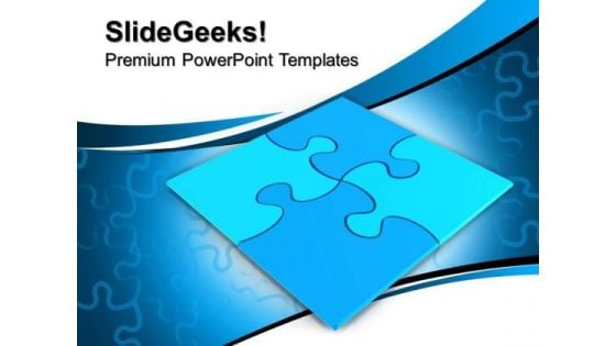 Blue Jigsaw Puzzles PowerPoint Templates And PowerPoint Themes 0712