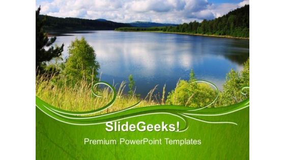 Blue Lake Nature PowerPoint Templates And PowerPoint Themes 0512