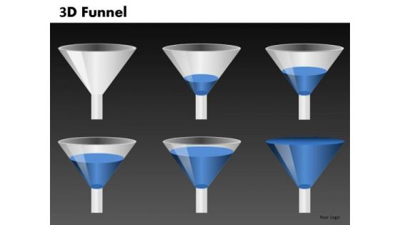 Blue Liquid Funnel Shapes For PowerPoint Templates