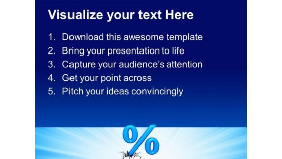 Blue Percentage Business PowerPoint Templates And PowerPoint Themes 0812
