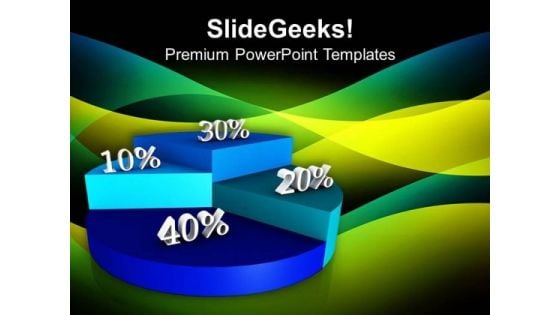 Blue Pie Chart Percentage Growth Future PowerPoint Templates Ppt Backgrounds For Slides 0313